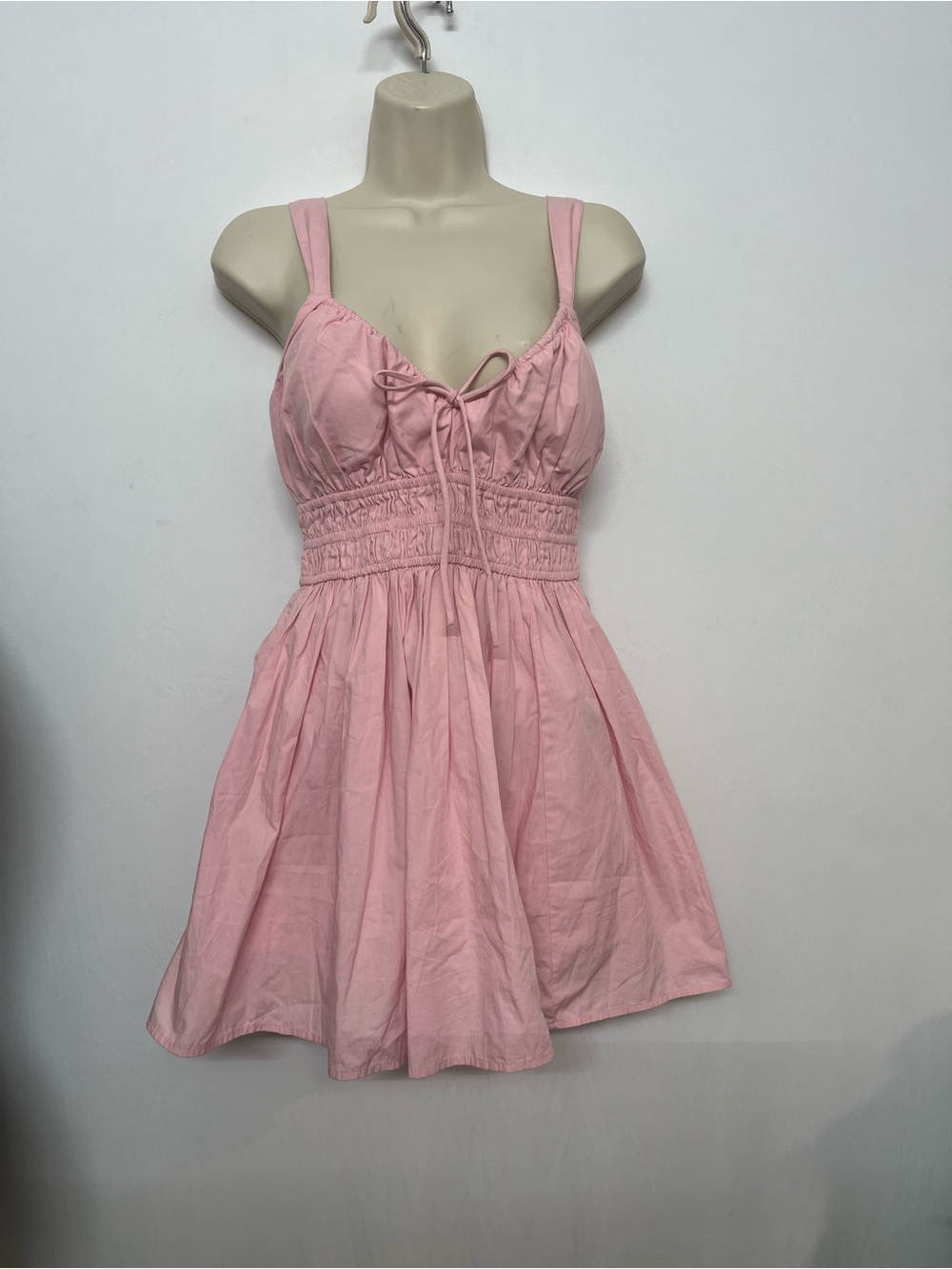 Abercrombie & Fitch Pink Smocked Waist Mini Dress